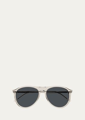 Men's Sl 667 Acetate Oval Sunglasses