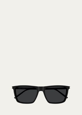 Men's SL 668 Acetate Rectangle Sunglasses