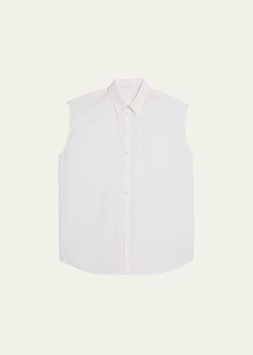 Men's Sleeveless Button-Down Shirt