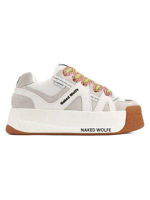 Men's Slide White Low Top Sneakers - White - Size 8.5 - White - Size 8.5