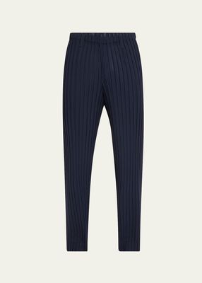 Men's Slim Box Pleated Pants