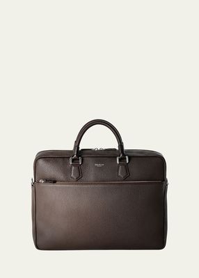 Men's Slim Briefcase in Cachemire Leather