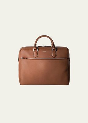 Men's Slim Cachemire Leather Briefcase