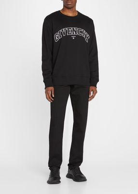 Men's Slim College Embroidery Sweatshirt