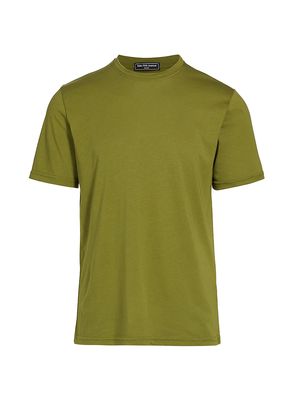 Men's Slim-Fit Cotton Crewneck T-Shirt - Olive - Size XXL