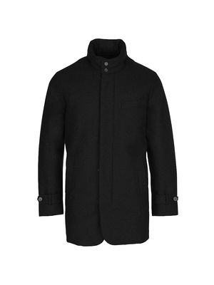 Men's Slim-Fit Hooded Car Coat - Black - Size Small - Black - Size Small