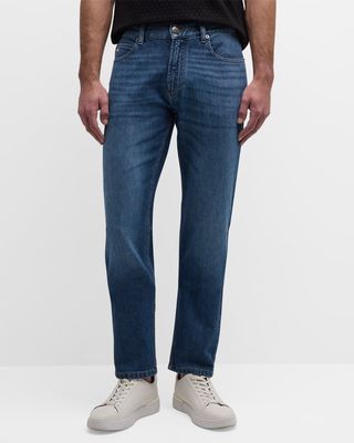 Men's Slim-Fit Medium Wash Jeans