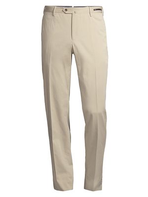 Men's Slim-Fit Silk-Blend SilkOchino Trousers - Sand - Size 32
