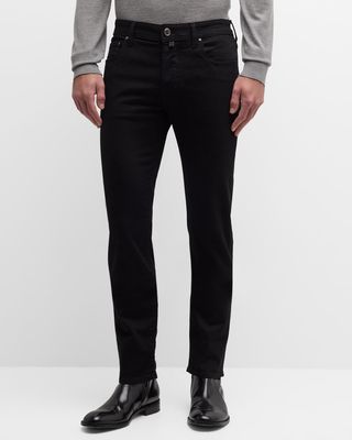 Men's Slim-Fit Stretch Black-Wash Jeans