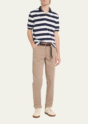 Men's Slim Fit Stripe Polo Shirt