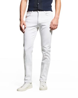 Men's Slim-Straight Cotton Jeans