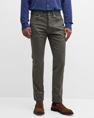 Men's Slim Straight Twill 5-Pocket Pants