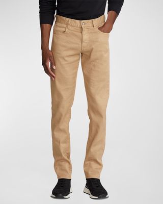 Men's Slim Stretch Linen-Cotton Jeans