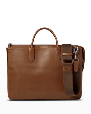Men's Slim Traveler Leather Briefcase