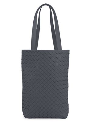 Men's Small Classic Intrecciato Tote Bag - Thunder Silver