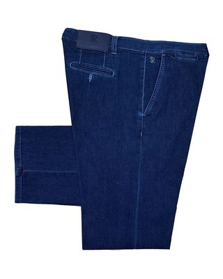 Men's Smooth Dark-Wash Jeans