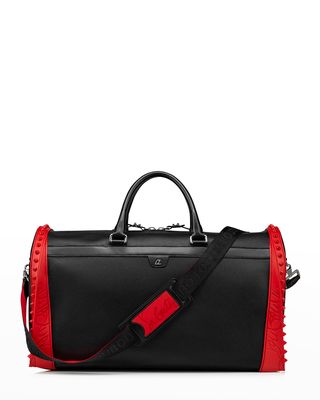 Men's Sneakender Leather Spike Duffel Bag