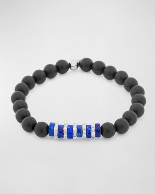 Men's Sodalite Beaded Bracelet, M