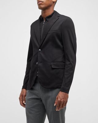 Men's Soft Sport Coat w/ Built-In Zip Interior