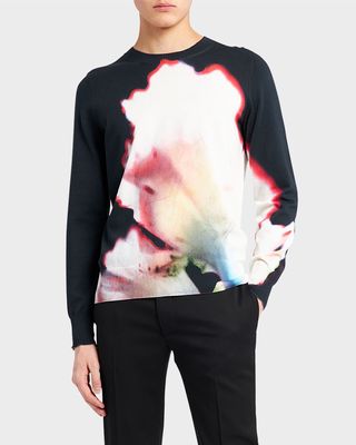 Men's Solarized Flower Fine-Gauge Sweater