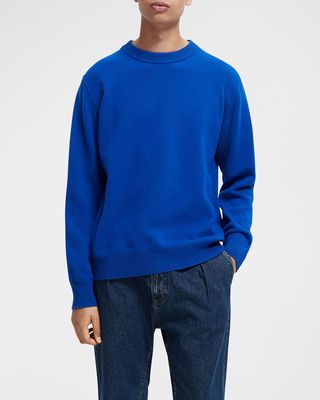 Men's Solid Cashmere-Blend Sweater