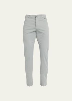 Men's Solid Cotton-Cashmere Jeans