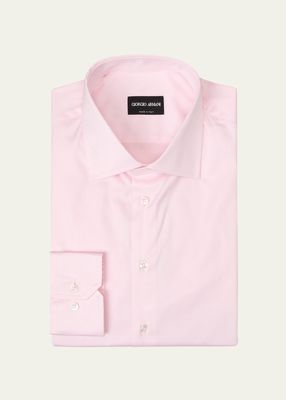 Men's Solid Cotton Dress Shirt