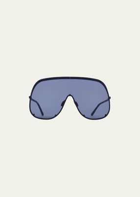 Men's Solid-Frame Shield Sunglasses