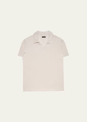 Men's Solid Gauze Polo Shirt