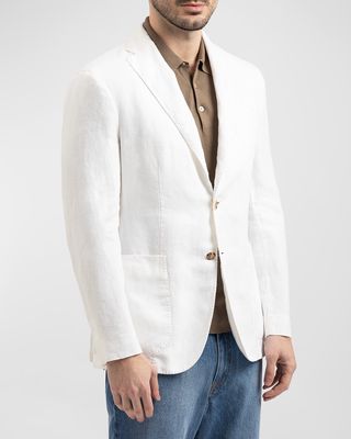 Men's Solid Linen Blazer