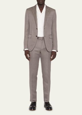 Men's Solid Linen-Blend Suit