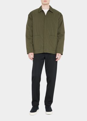 Men's Solid Nylon Workwear Jacket