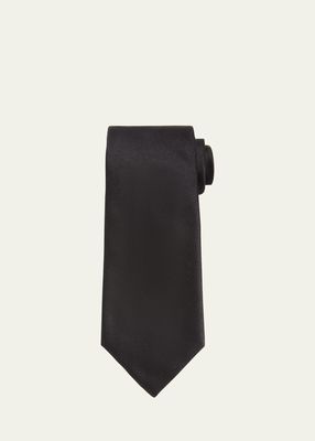 Men's Solid Satin Silk Tie