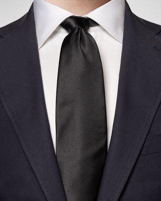 Men's Solid Silk Twill Tie