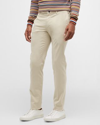 Men's Solid Stretch Cotton Trousers