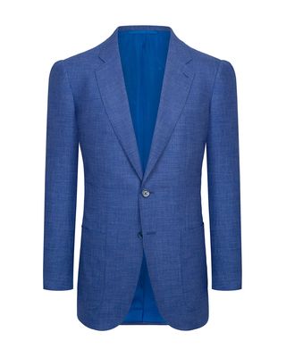 Men's Solid Wool-Silk Sport Jacket