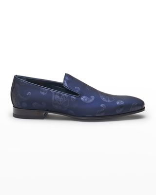 Men's Solomeo Paisley Leather Loafers