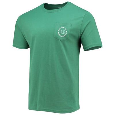 Men's Southern Tide Green Miami Hurricanes Game Day Mosaic Fish T-Shirt