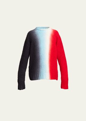 Men's Space-Dye Wool-Blend Crewneck Sweater