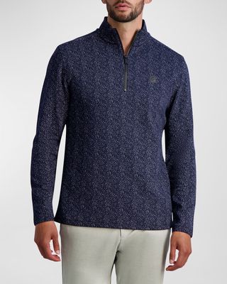 Men's Speckled Quarter-Zip Sweatshirt