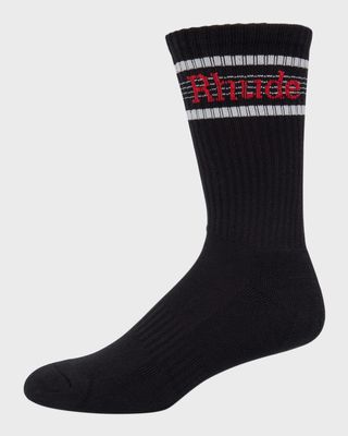 Men's Speed Stripe Logo Crew Socks