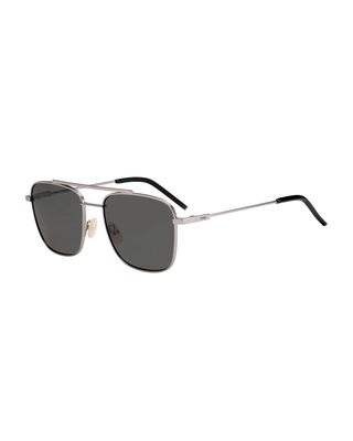 Men's Square Metal Navigator Sunglasses