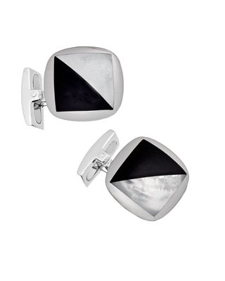 Men's Square Onyx & Mother-of-Pearl Cufflinks