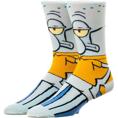 Men's Squidward Tentacles SpongeBob SquarePants Crew Socks