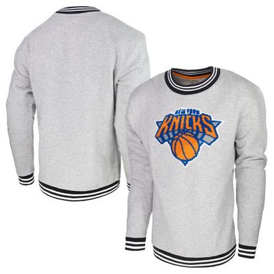 Men's Stadium Essentials Black New York Knicks Club Level Pullover Sweatshirt