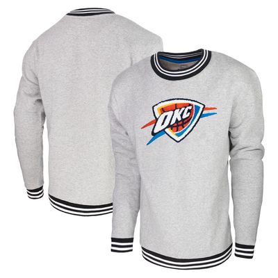 Men's Stadium Essentials Heather Gray Oklahoma City Thunder Club Level Pullover Sweatshirt