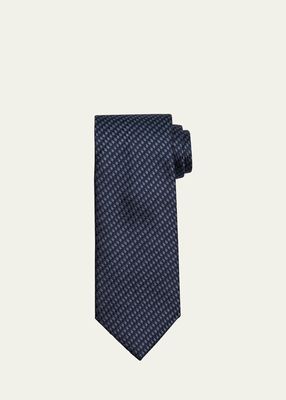 Men's Staggered Boxes Silk Tie