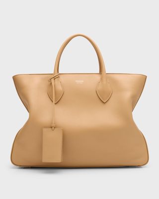 Men's Star Leather Tote Bag