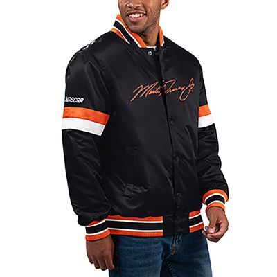 Men's Starter Black Martin Truex Jr Home Game Full-Snap Varsity Jacket