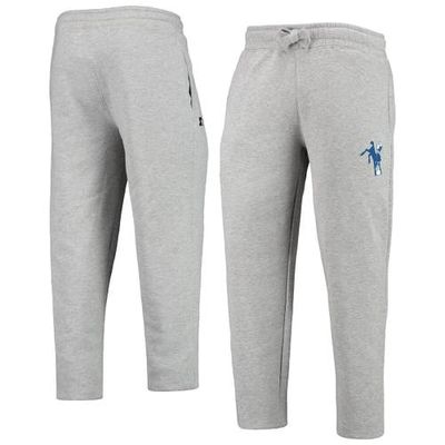 Men's Starter Heathered Gray Indianapolis Colts Team Throwback Option Run Sweatpants in Heather Gray